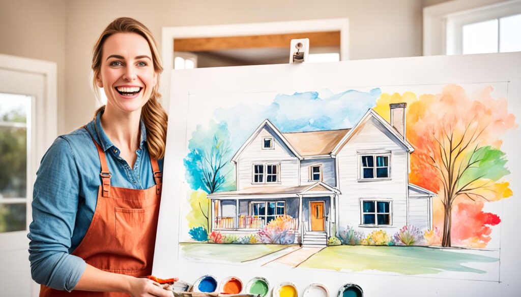 girl holding house
